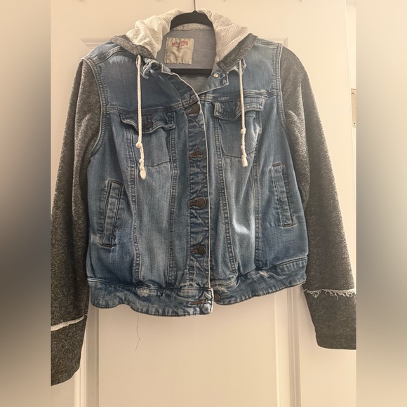 Jackets & Blazers - Denim Jacket with Hood - Size Small